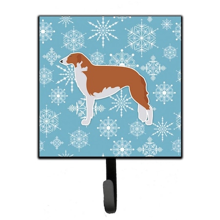 Carolines Treasures Winter Snowflake Borzoi Russian Greyhound Leash or Key Holder BB3499SH4